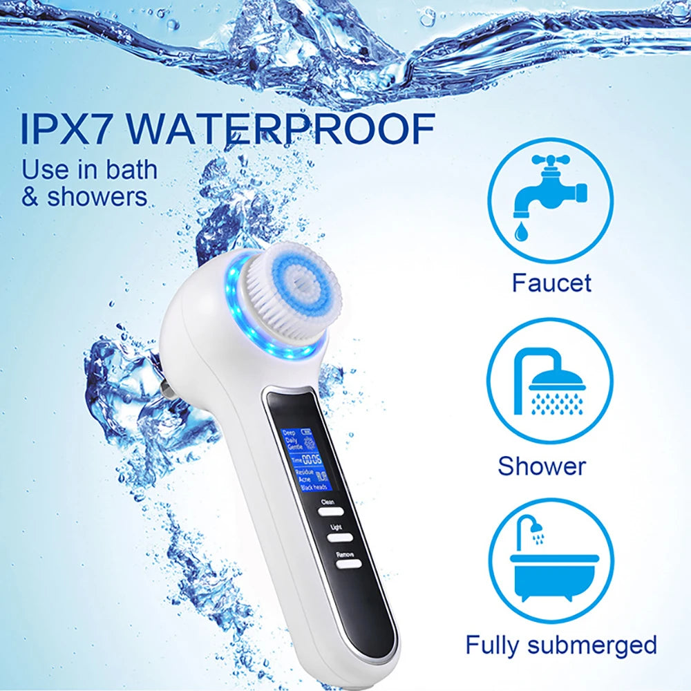 LED Display Multifunctional Pore Cleansing Brush Acne And Blackhead