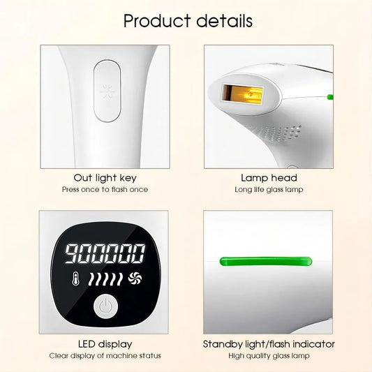 Laser Hair Removal 900,000 Flashes 5 Gears IPL Laser Epilator Hair